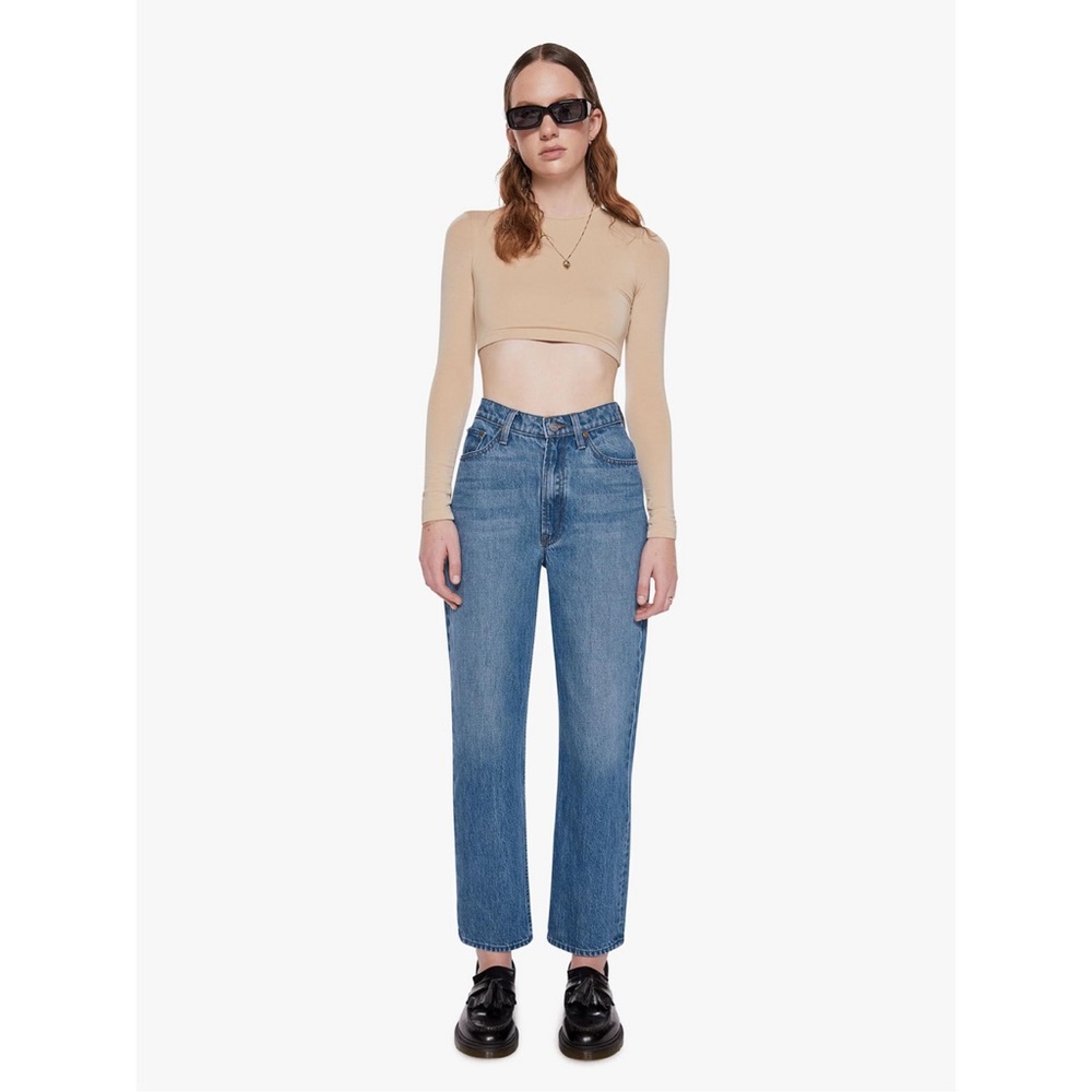 Mother Denim Mother SNACKS! High Waisted Double Stack Ankle Jeans
